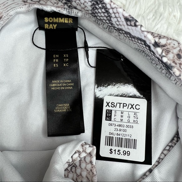 NEW Sommer Ray High Rise Snake Print Bikini Bottoms Size XS - Picture 3 of 7